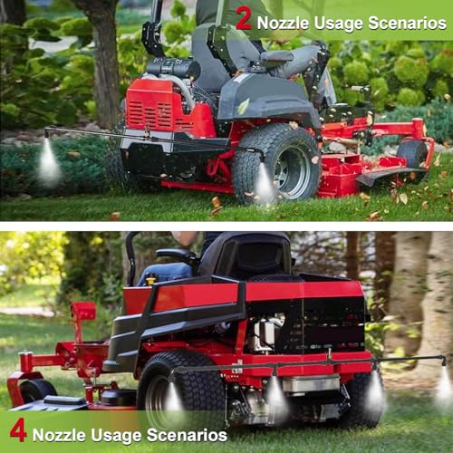 4-Nozzle Boom Sprayer Wand, Brass Fitting Sprayer, Wide-Coverage Agricultural & Lawn Spray Attachment for Tractors/UTVs