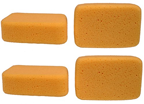 Creative Hobbies® Multi-Purpose Jumbo Synthetic Silk Sponge Value Pack - 4 Large Sponges for Painting, Crafts, Grout, Cleaning & More - 7.5" x 5" x 2"