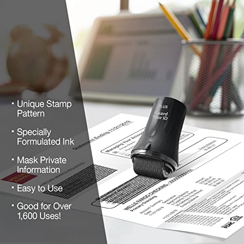Guard Your ID Wide Identity Theft Protection Roller Stamp for Mail, Black - color: Black, size: Wide