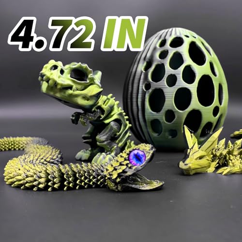 5 Pcs，12" 3D Printed Dragon Eggs,Dinosaur Egg,Crystal Dragon Toys,Snake Eggs, Animals,Fidget Toy,Desk Executive Toy，Easter Eggs Basket Stuffers,Toys for Boys Kids Teen 5-7 4-6 8-12 - color: Oo-02