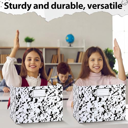 Sabary 24 Pack Desk Dividers for Students,Marble,White | Privacy Folders Testing Dividers with Labels, Standard School Privacy for Classroom Teacher Supplies - color: White, style: Marble