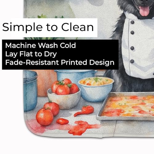 Caroline's Treasures Belgian Sheepdog The Chef Memory Foam Kitchen Mat Machine Washable Anti-Fatigue Mat Cushion Comfort Bath Mat or Kitchen Rug - color: Belgian Sheepdog 6201