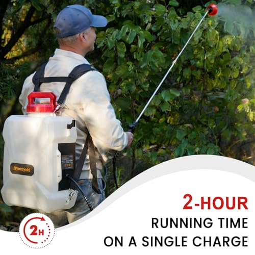 3Gal Battery Powered Garden Sprayer Compatible with Milwaukee 18V Battery | Lawn Backpack Pump Sprayer,Translucent Water Tank,Adjustable Pressure,for Spraying Plant,Watering,Weed, Cleaning(Tool Only) - color: Red