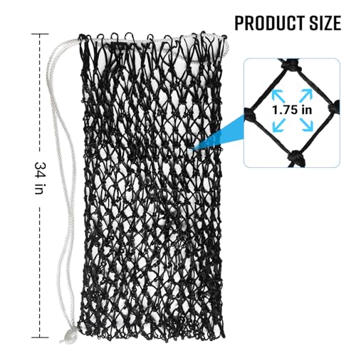 2 PCS Slow Feed Hay Net for Horses Designed with 1.75 in, 36 Inch | Premium PE Hay Net Measuring, Easy to Hang With Top Drawstring, Suitable for Horses, Goats, Sheep And Donkeys