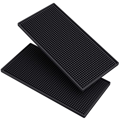 2PCS 12x6in Barber Work Station Mat for Salon, Service Mat Cushion for Bar | Flexible PVC Heavy Duty Antiskid Rubber Mat for Stations, Heat-Resistant Pad Tools for Styling Hair Dryers Hair Trimmers - size: 12x6" - 2PCS