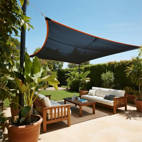winemana Black Shade Cloth 40%, 5x8 FT Mesh Tarp - Garden Shade for Greenhouse, Patio, Vegetables, Plants Cover and Chicken Coops, Sun Shade Net for Outdoor Protection with Reinforced Grommets - size: 40%-5 FT x 8 FT