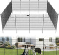 Toolterritary 10 Panels No Dig Garden Fence with Gate, 40 in(H) X 24.2 ft(L) Metal Fence Panels, Thickened Rustproof Garden Fencing, Animal Barrier Fence for for Dogs, Rabbits, Landscape, Patio - size: 40 in(H)×29in(L)