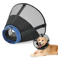 Dog Cone Collar Soft to Stop Licking Surgery Recovery Alternative | Large Medium Dogs, Breathable Mesh, Soft Liner, Surgery Spay Neuter Wound Care, Adjustable, Comfortable, Clear - color: Black and Blue, size: XL(Depth: 10.8in, Girth: 16.0-19.5in)