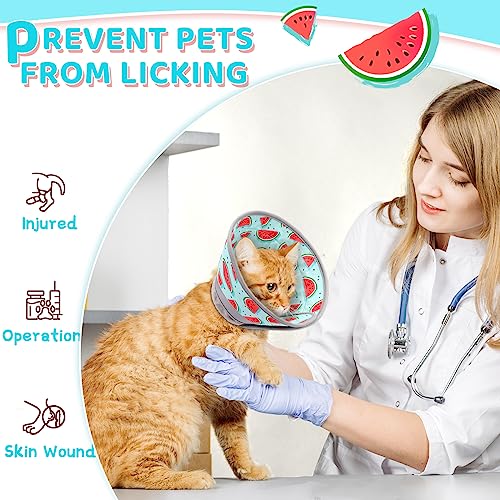 Cat Cone Collar Soft to Stop Licking, Adjustable, Foldable Lightweight Kitten Cones After Surgery Recovery for Cats & Kittens, Cat Cone Alternative, Easy Eating (Blue, M) - color: Blue, size: M