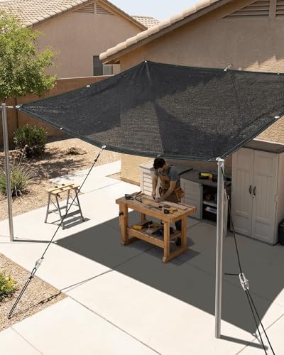50% Sunblock Shade Cloth Net Black Resistant - 20x30 Ft Garden Shade Mesh Tarp for Plant Cover, Greenhouse, Chicken Coop, Kennels, Tomatoes Plants - color: 50% Shade, size: 20′x30′