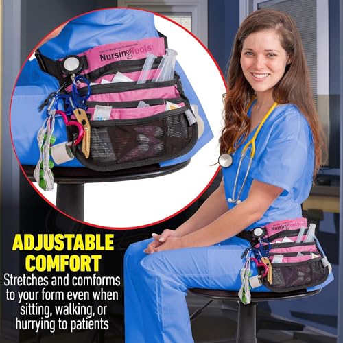 Kangapak Nurse Fanny Pack Multi Compartment Waist Organizer Tool Bag for Students, Practitioners & Medical Professionals - color: Purple Haze