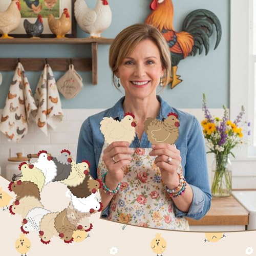 Yinder 24 Pads Chicken Sticky Notes Kawaii Self Adhesive Memo Pads Bulk | Cute Cartoon Shaped for to Do Lists, Party Favors, School Supplies, Office Reminders, Veterinary Clinic Decor - style: Chicken