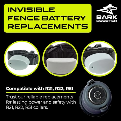 Dog Collar Batteries - Compatible with Invisible Fence Collar Batteries, Replacement Battery for R21, R22, and R51 Dog Receiver Collars (4-Pack) - size: 4-Pack