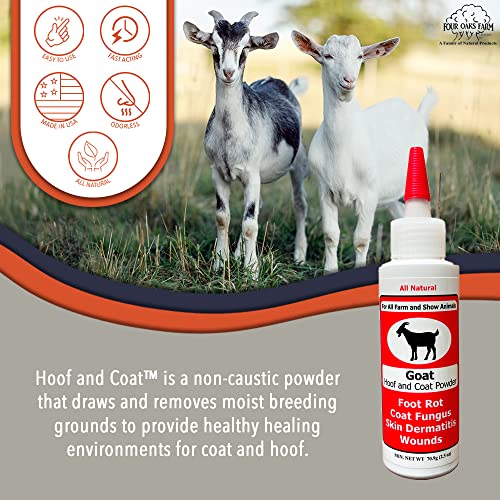 Goat Hoof & Coat Powder - Wound Care, Heals/Prevents Foot Rot, Skin Problems - All Natural, Non-Caustic, Easy to Use (2.5 oz) - size: 2.5OZ