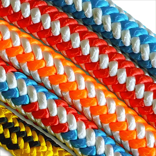 16-Strand 1/2 in (12.7 mm) Arborist-16™ Rope - 5400 lbs MBS - Static Climbing Rope - Rescue Operations - High Visibility - 120 ft - Tight Spliced Eye - Orange/White - Made in The USA - size: 120 ft - Tight Spliced Eye, style: Orange White