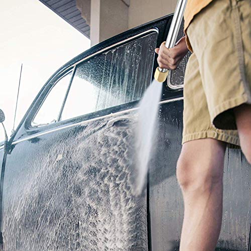 High Pressure Power Washer Wand, Watering Sprayer Cleaning Tool, Hydro Jet Water Hose Nozzle, Wand Lance for Gutter Patio Car Pet Window blue - color: Blue