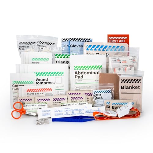 RHINO RESCUE 240pcs First Aid Kit Refill Supplies | Emergency Extra Replacement Kit, Restock Supply Pack, Self-Sealing Bag, HSA/FSA Approved - size: 220 Piece