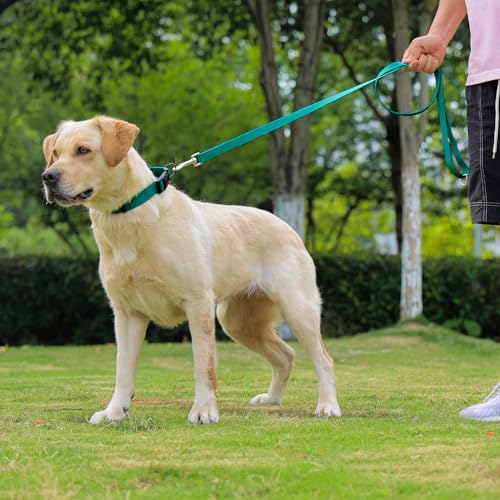 Waterproof Dog Collar, Easy to Clean Rubber Dog Collars with Quick Release Buckle Fits Small Medium or Large Dogs (Emerald Green, S < 9.5-14.1 inch) - color: Emerald Green, size: S (9.5-14.1 inch)
