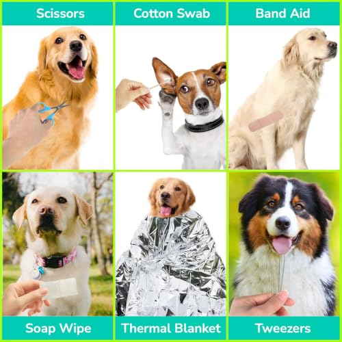 Pet First Aid Kit - Pocket Emergency Pack, Travel & Outdoor, 11 Tools | Portable Pocket Emergency Pack Bag