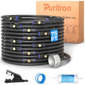 Misters for Outside Patio 75FT/23M, Pre-Assembled Misting Cooling System with 23 Brass Nozzles & 3/4" Adapter, Outdoor Mister for Backyard, Garden, Greenhouse, Chicken Coop, Dog House - size: 75FT