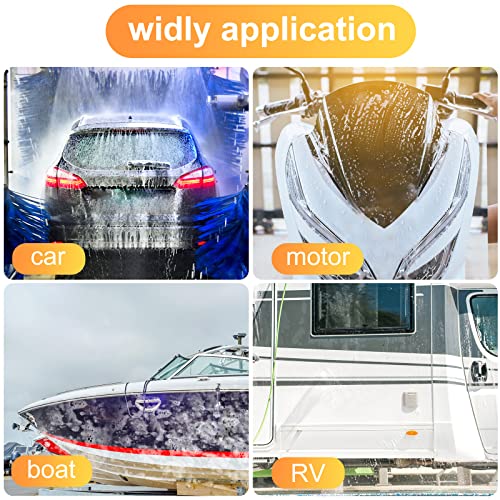Vesici Car Wash Brush Head with Soft Detailing Bristle Flow Thru Car Cleaning Brush Exterior Car Wash Equipment for Auto Truck RV Boat Camper Washing, 10 Inch(Yellow,4 Pcs) - color: Yellow