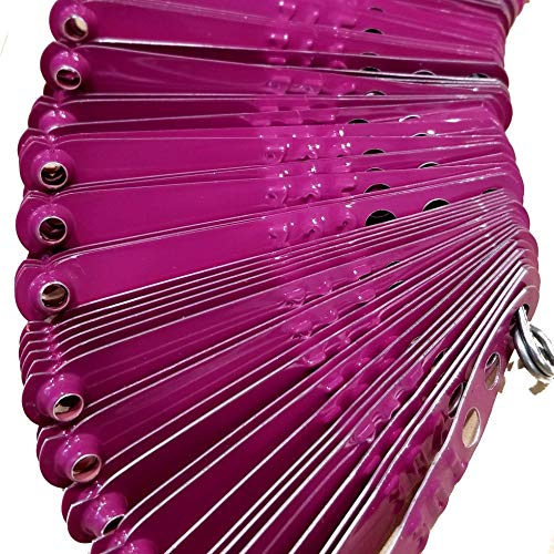 Pinnon Hatch Farms Numbered Aluminum Leg Bands, 100, Purple | Three Holes for Sizing - color: Purple