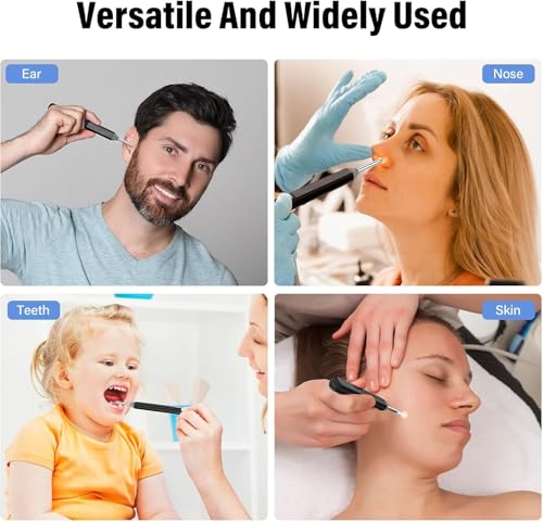 Ear Wax Removal - Earwax Remover Tool with 8 Pcs Ear Set - Ear Canal Cleaner with 1080P Camera - Ear Cleaning Kit with 6 Ear Scoops - Ear Wax Cleaner with Camera-Otoscope Ear Pick for iOS & Android