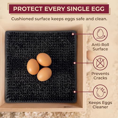 8 Pack Ultra Soft Washable Chicken Nesting Pads for Chicken Coop — Premium Food Grade Mats — 100% BPA Free — Durable & Easy to Clean Reusable Nesting Pads - size: 8 Pack