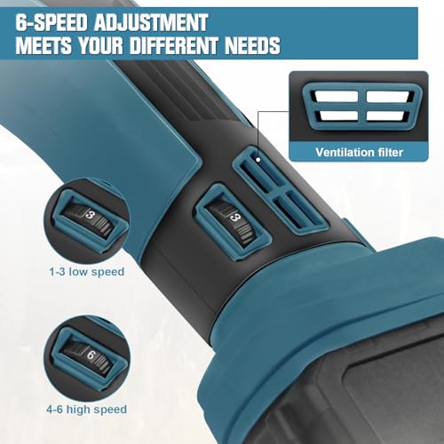 Cordless Sheep Shears 500W, 2Pcs Rechargeable Batteries, 6 Speeds, 2400RPM | Professional Sheep Clippers Heavy Duty Animal Grooming Clipper Compatible with Makita 18V Battery for Sheep, Goat, Alpacas - size: Cordless Sheep Shears with 2 Battery