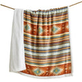 Paseo Road Indigo Hill by HiEnd Accents Del Sol 54x68 Sherpa Throw Blanket | Aztec Tribal Navajo Print, Western Southwestern-Style Fleece Blanket for the Couch, Sofa, Bed, or Camping - color: Del Sol Aztec