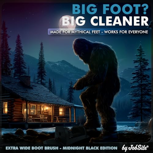 Midnight Black Boot Scrubber - Outdoor Shoe Scraper Brush - No Mount Shoe Cleaner - Sasquatch Sized - color: Midnight Black