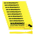Electric Fence Warning Signs with Zip Ties 10 x 3.5 Inch Plastic Yellow Electric Fence Safe Signs Caution Warning Sign for Danger Electric Fence Sign Farm Home(Upgraded Sun Protection) - color: Yellow New