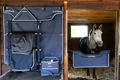 LeMieux Collapsible Storage Tote - Equestrain Stable & Barn Tidy - Navy - color: Navy