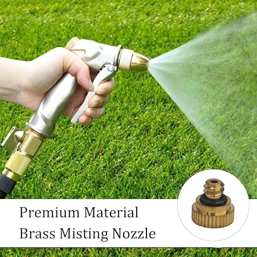20Pcs 0.4mm Orifice Brass Misting Nozzles Heavy Duty Water Mister Nozzle for Outdoor Garden Patio Cooling System, Greenhouse & Dust Control, Anti-Clog Fog Sprayer