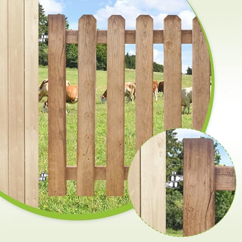 Insaga 304 Stainless Steel Gate Hinges for Wooden Fences, Heavy Duty One-Piece Screw Eye Hinge with 5/8'' Hole Dia, 4-1/2'' Length for Farm Gate Sag Correction (4Pack) - color: M12 Eye Hinge-4Pcs