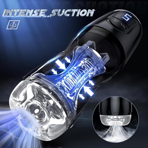 Masturbador para Hombre Male Milking Machine Male Masterburbatar with APP Control, Strong Vacuum Pump & 5 Sucking 9 Vibrating YA21