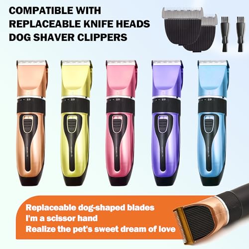 Dog Grooming Replacement Blades | Compatible Low Noise Dog Clippers | Dog Clipper Blades Compatible | Pet Grooming Replacement Blades | Dog Clipper Blades, Cleaning Brush
