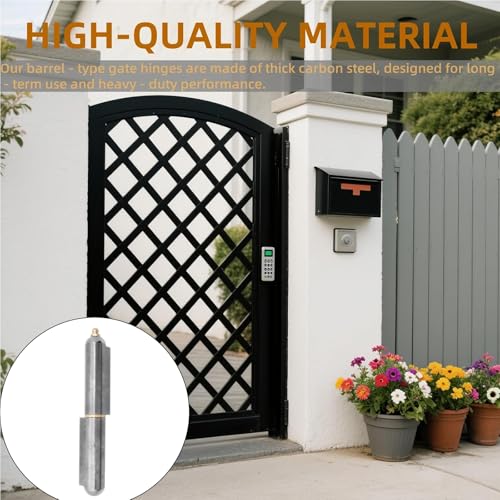 5PCS Weld On Hinges, Heavy Duty 4 Inch Carbon Steel Barrel Hinges for Gates Trailers Trucks Metal Door Welding Industrial Rustproof - size: 4 Inch