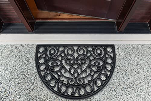 DII Rubber Doormats Collection All Weather, 18x30, Iron Heart - color: Iron Heart, size: 1'6" x 2'6" (Rectangular)