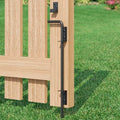 18" Heavy Duty Cane Bolt Gate Drop Rod, Extra Thick Gate Ground Latch Hardware for Wood PVC Vinyl Metal Fences Gates, Wrought Iron Doors Stopper Gate Latches, Black Finish, 1 Pack - size: 18 Inch