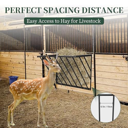 Hay Feeder Blanket Holder,40.55''W x 22.44''H x 15.74''D Wall Hay Rack,Metal Hay Feeder for Horses,Goats,Sheep Farm Indoor and Outdoor Use
