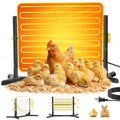Brooder Plate for Chicks, 50-158°F Brooder & Chicken Heater for Coop with Smart Thermostat, UL certified Radiant Chick Heat Plate for Poultry, 5-Height & 360° Adjustable Angle, Winter Heating - color: Noble Yellow