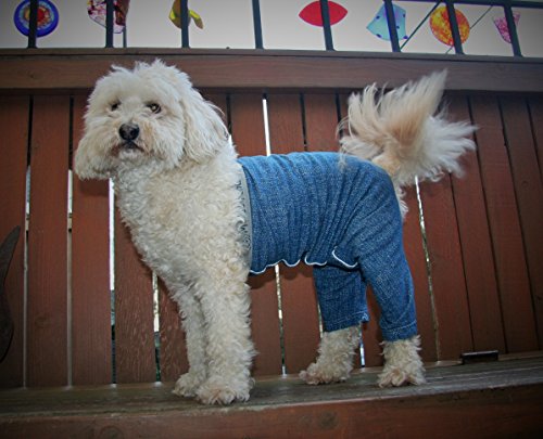 Original Dog Pants, E-Collar Alternative, Dog Pajamas, Dog Diaper X-Small Dog, Blue - color: Blue, size: X-Small
