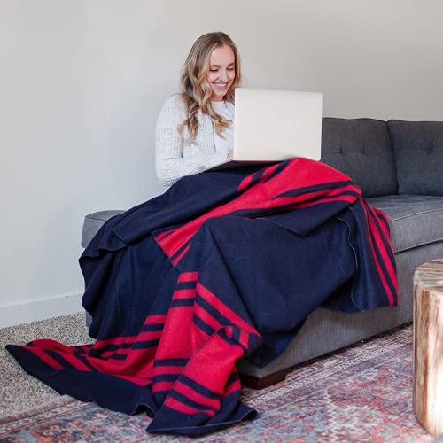 Arcturus Rainier Wool Blanket - Warm, Heavy, Washable, Bed Blanket | Great for Home & Camping (Lava Canyon, Queen) - color: Lava Canyon, size: Queen