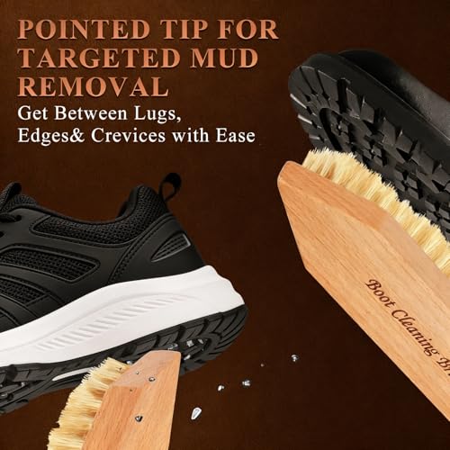 Heavy Duty Boot Cleaning Brush, Shoe Cleaning Scrubber Effectively Cleans Mud and Stones, Tough Bristle Scrubber for Muddy Boots Football Cleats Golf Shoes