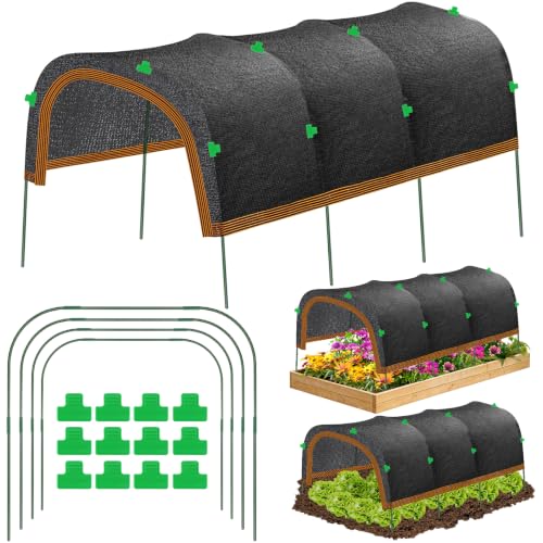 79"x40" Upgraded Garden Shade Kit, 75% Garden Shade Cloth with 11mm Hoops | Garden Shade Kit for Plants Heat Protection, Raised Garden Bed Shade Cover Plant Sun Shade for Outdoor Plants Vegetables - size: 79"x40" Shade Cloth-1 Pack