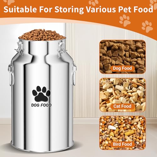 30Lbs Stainless Steel Dog Food Container，Metal Dog Food Storage Container