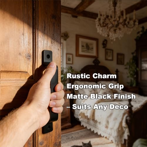 Barn Door Handles Heavy Duty Rustic Gate Handle 2 Packs,7.4 inch Sliding Door Pulls for Indoor/Outdoor Gate,Shed,Sliding,Garage,Closet,Drawer