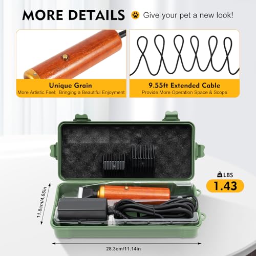 Dog Electric Sheep Goat Shears Clippers for Grooming for Thick Coat High Power 8000RPM 55W Rechargeable Dog Shaver Dog Grooming Kit with Stainless Steel Blade for Dogs and Pets Pet Supplies - size: 7200RPM