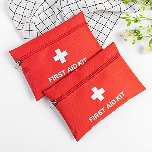 Red First Aid Bag Empty First Aid Kit Empty Waterproof First Aid Pouch Small Mini for First Aid Kits Pack Emergency Hiking Backpacking Camping Travel Car Cycling (Red, 7.9x5.5 12 Pack) - color: Red, size: 7.9x5.9 Inch (Pack of 12)
